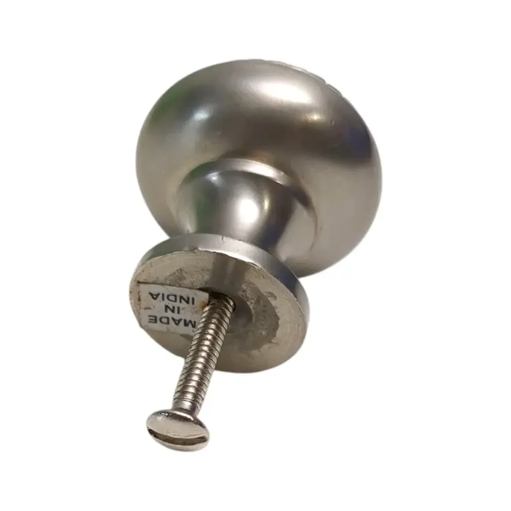 Lot 5 Brushed Nickel Round Metal Cabinet Drawer Door Pull Knobs 1 1/8